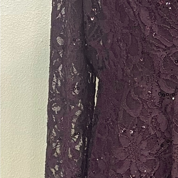 Ursula of Switzerland Raisin Color Lace Jacket and Long Dress - Picture 4 of 6